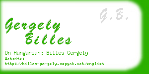 gergely billes business card